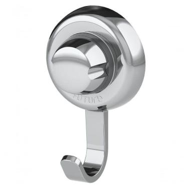 Imagem de Cabide De Plastico Cromado Ganchos Ventosa Future 404cr