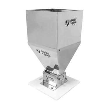 Imagem de Moedor Malte 3 Rolos TODO em INOX c/Extensor de Funil (3R-PREMIUM) - A