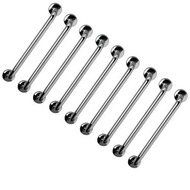 Imagem de Barra de Apoio Aço Inox 60cm Kit 9 Unidades Banheiro Box Idoso Cadeirante Deficiente Acessibilidade Corrimao Segurança Suporte