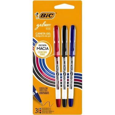 Imagem de Caneta de Gel Gelocity Stic Azul, Preta e Vermelha 0.5mm Bic