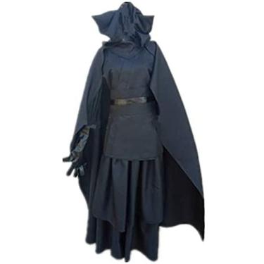 Imagem de Grand Duke Manto unissex de Halloween Cavaleiro Sith Cosplay Adulto/Crianças Roupão com Capuz Capa Capa Halloween Cosplay Fantasia, Feminino GGG, One Size