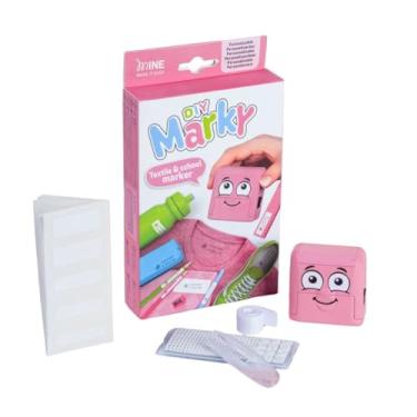 Imagem de DIY MARKY - Carimbo personalizável para crianças | para roupas e itens infantis | Inclui tinta para até 1000 impressões | Adequado para todas as superfícies | Conjunto completo com etiquetas e fita
