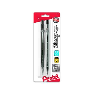Imagem de Pentel Lapiseira Sharp (0,7 mm) Barris Metálicos, Cores Diversas Barris, Pacote com 2 (P207MBP2)