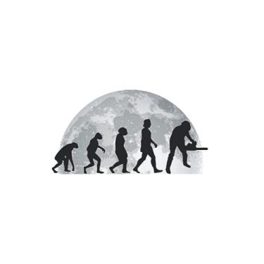 Imagem de Lumberjack Notebook: Tree Cutter Evolution Moon Forester / 6x9 inches / 120 dotted sites
