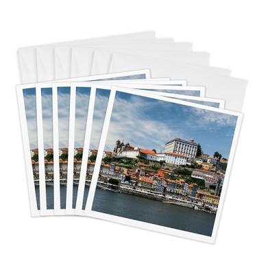 Imagem de 3dRose Cartões comemorativos - Rio Porto em Portugal - 15,24 x 15,24 cm, conjunto de 6 (gc_268599_1)