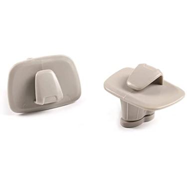 Imagem de CHEYA Ganchos de teto interiores de plástico ABS para cabide de roupas para Volvo V90 S90 XC40 XC60 XC90 2015-2020 (cinza)