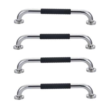 Imagem de Barra de Apoio 60cm Inox Suporte Antiderrapante Banheiro Box Kit 4 unidades Idoso Gesta...