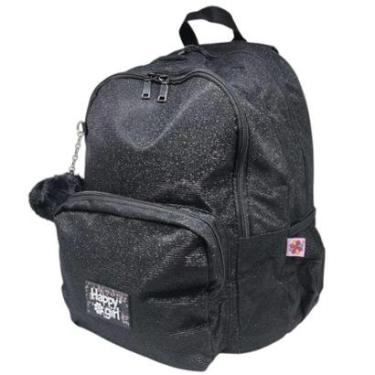 Imagem de Mochila Juvenil Menina Brilho Pompom Moderna Chenson-Feminino