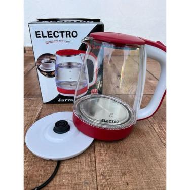 Imagem de Chaleira elétrica de vidro Vermelha Jarra Elétrica 220v - NoBrand, Ver