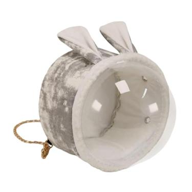 Imagem de Gralara Mochila portador de porco de cobaia bolsa de transportadora de hamster de carrinho de animais para hedgehog anão hamsters chinchilla, Cinza