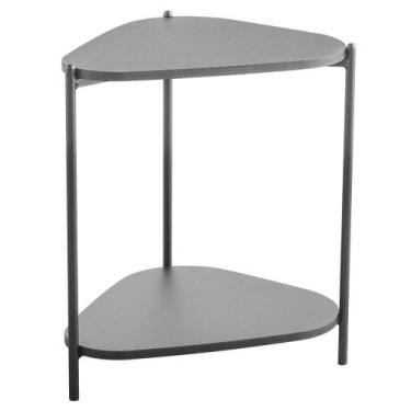 Imagem de Mesa Lateral de Apoio Orgânica Artesano 45 cm (Largura) em MDP Nero (P