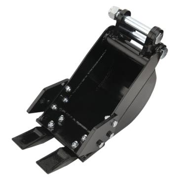 Imagem de Acessórios para miniescavadeira, balde de escavação estreito de 20 cm, mini caçamba de escavadeira para mini escavadeira abaixo de 3 toneladas de balde pequeno