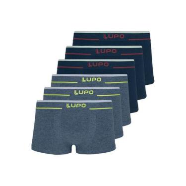 Imagem de Kit com 6 Cuecas Sunga Lupo 526-001 Colorido, Azul marinho, G