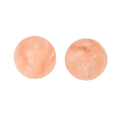 Imagem de QYLHH Conjunto de 2 peças de pedras de massagem com sal do Himalaia para massagem quente e frio kit de pedras quentes para spa facial 1,97 pol