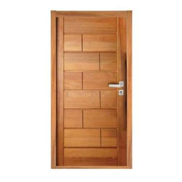 Imagem de Porta Completa Belga 62x210cm em Madeira Maciça Tauari - Mapaf