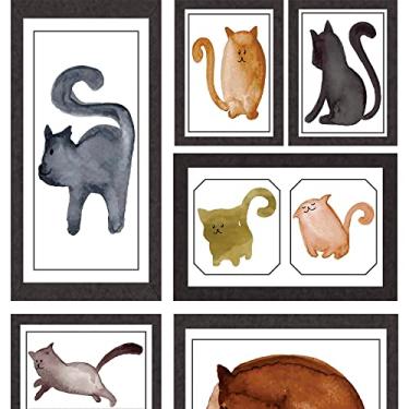 Imagem de Papel De Parede 10m Adesivo Quadro Gato Quarto