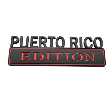 Imagem de SSDD 1x Puerto RICO Edition Emblem 3D Fender Badge Car Truck Decal Replacement for F150 F250 F350 Chevy Silverado 1500 2500 Chevrolet C10 C15 - 7 Inch Length (Black/Red)