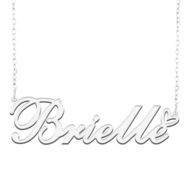 Imagem de A168A Colar de nome personalizado personalizado personalizado colar de nome banhado para mãe filha amizade feminino dia dos namorados aniversário de Natal ano novo, Metal, Sem pedras preciosas