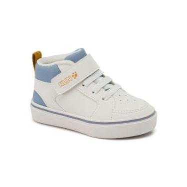 Imagem de Tênis Cano Médio Klin Branco e Azul Estilo e Conforto-Masculino