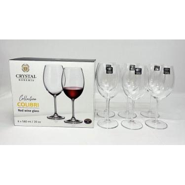 Imagem de Conjunto 6 Taças Cristal Bohemia Transparente Vinho 580ml - Crystalite