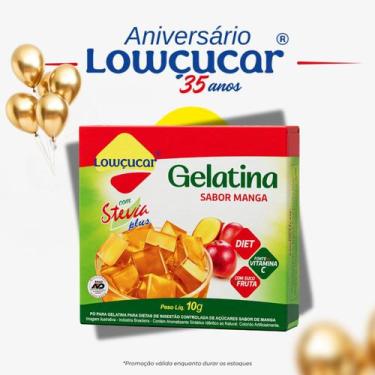 Imagem de Gelatina Lowçucar Plus Com Stevia Sabor Manga 10G