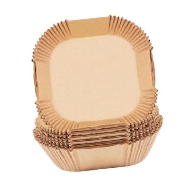 Imagem de YWJLQH Air Fryer insere papéis de pergaminho documentos de petróleo para grelhar assadeiras para pastelaria, 100 Pedaços