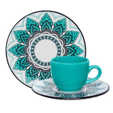 Imagem de Kit Café Jogo Lanche Coup Serene Oxford Porcelana 12 Peças