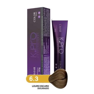 Imagem de Tintura Profissional k.pro Caviar Color 6.3 Loiro Escuro Dourado 60g
