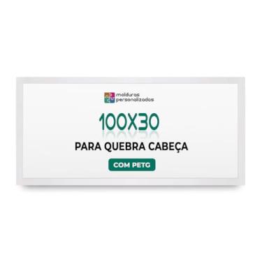 Imagem de Moldura 100x30 para Quebra Cabeça Game Office 1500 Peças com Proteção Petg (Branco)