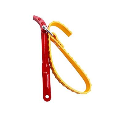 Imagem de AUCELI Chave de filtro de óleo tipo cinto, alça ajustável e remoção de alça de aço ferramentas manuais caixa de motor motocicleta, chave multiuso de reparo de automóveis, ferramenta extrator universal para filtro de óleo e tubulação