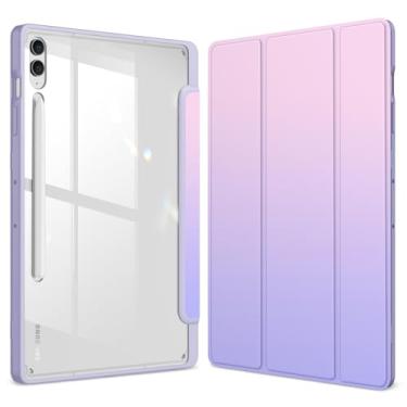 Imagem de Fintie Capa fina híbrida para Samsung Galaxy Tab S10 Plus 2024/S9 FE Plus 5G 12,4 polegadas 2023 com suporte para caneta S, capa à prova de choque com capa traseira transparente transparente