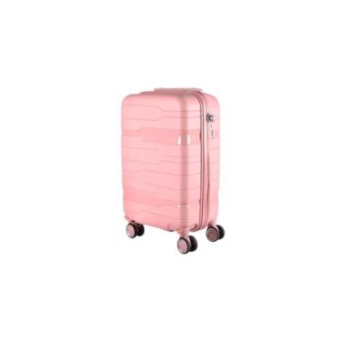 Imagem de Mala de Bordo 10KG Polipropileno Expansível Padrão Anac Giratória 360° (ROSA)