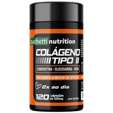 Imagem de Colágeno Tipo 2 Condroitina e Glucosamina Msm 120 Cápsulas 500mg Zuchetti nutrition