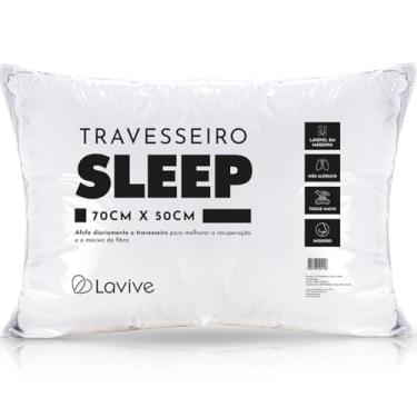 Imagem de Travesseiro Suporte Firme Sleep Lavive Macio Tecido Não Alérgico Antiácaros e Antiodor 50 x 70 (1)