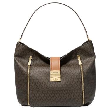 Imagem de Michael Kors Addie Bolsa de ombro Hobo grande, Marrom/Acorn, One Size