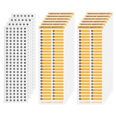 Imagem de LT Easiyl 12 adesivos de painel elétrico e 4 adesivos de número redondo - placas autoadesivas de diretório do disjuntor e etiquetas de caixa de fusíveis