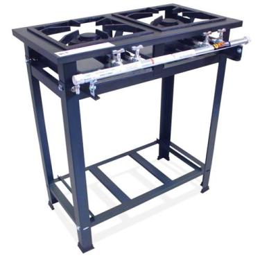 Imagem de Fogão Industrial 2 Bocas 2QD Baixa Pressão P7 de Piso Metalfour