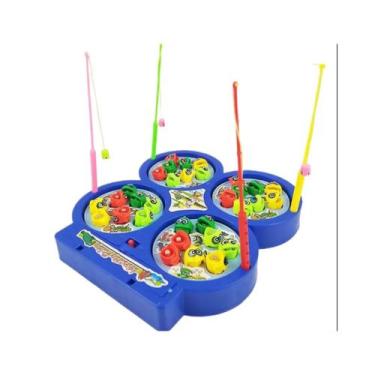 Imagem de Brinquedo Jogo Pega Peixe Pesca Maluca Pescaria 32 Peixes Cor Colorido