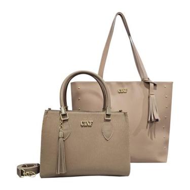 Imagem de Bolsa Sacola Grande + Transversal Média Kit Com 2 Peças - CF Ecommerce