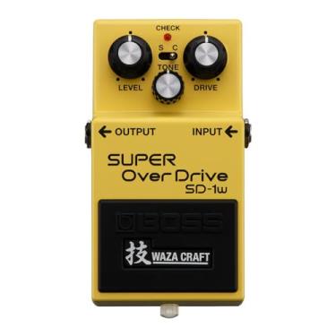 Imagem de Pedal de guitarra Boss SD-1W Waza Craft Super Overdrive com circuito analógico modo padrão e personalizado para som altamente refinado