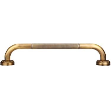 Imagem de Barra De Apoio Para Chuveiro Em Bronze, Ouro, Barra De Apoio Para Banheiro Feita De Latão Antigo Com Alça Estriada Antiderrapante, Barra De Equilíbrio Para Banheiro, Banheiras De Segurança