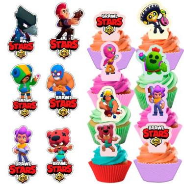 Imagem de 50 Apliques e 50 Toppers Brawl Stars - Genérico