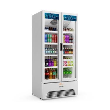 Imagem de Refrigerador Expositor Vertical Bebidas Duas Portas Vidro 691l Vb70al Branca 220v - Metalfrio 220v