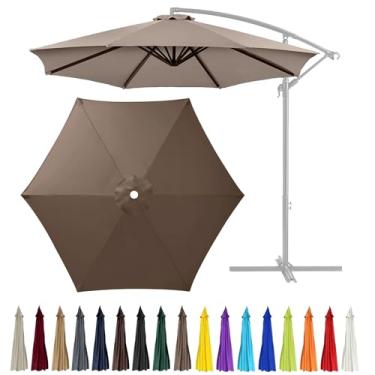 Imagem de GLDDFDG Dossel de substituição de guarda-chuva de pátio de 2,5 m, 6 costelas (apenas dossel), proteção UV de substituição de dossel à prova d'água para uso ao ar livre mesa mercado quintal