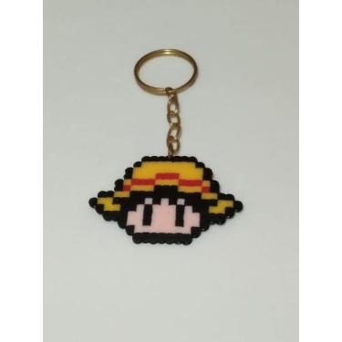Imagem de Chaveiro Cabeça Luffy Pixel Art - Pixel Jipa