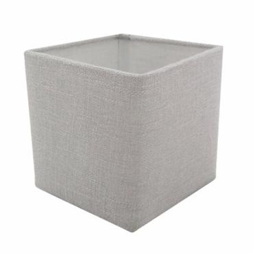 Imagem de Cúpula em Tecido Quadrada Abajur Luminária Cp-25/25x25cm Rustico Cinza
