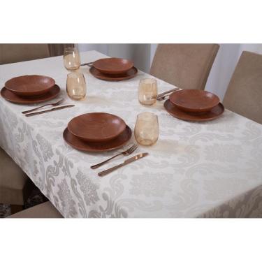 Imagem de Toalha de mesa quadrada jacquard 1,35x1,50 - Palha