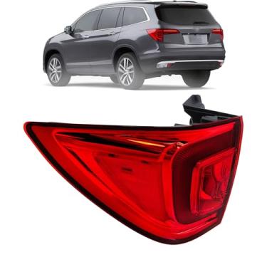 Imagem de labwork Luz traseira de substituição para Honda Pilot 2016-2018 Passport EX-L Elite 2022-2023 Lente vermelha lado do motorista luz de freio de halogênio externa 33550-TG7-A01 HO2804107