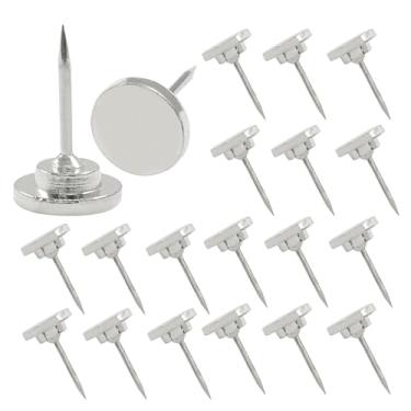 Imagem de Zorveiio 30 peças de pinos de metal prateados, pinos de parede, quadro de avisos, tachinha decorativa para escritório, casa, pendurar fotos, decoração de Natal