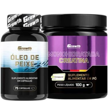 Imagem de Omega 3 75 Caps + Creatina Pura 100g Creapure Growth